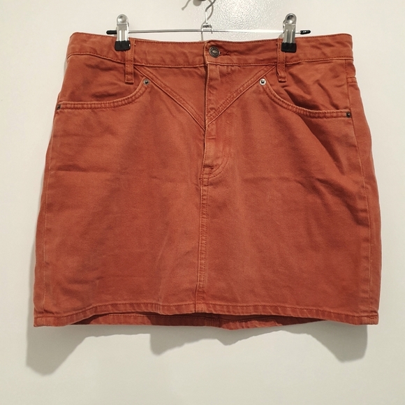 Zara Dresses & Skirts - Zara burnt orange denim skirt size 12-14 (approx)